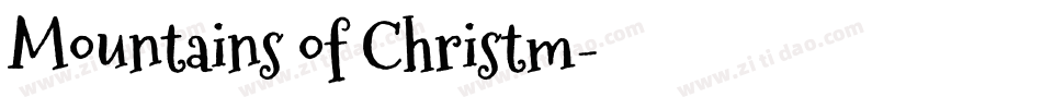 Mountains of Christm字体转换